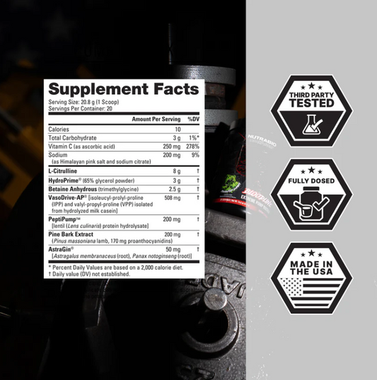 Bloodline Extreme Pump Non Stim Pre Workout