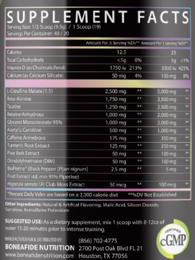 Boneafide Preworkout