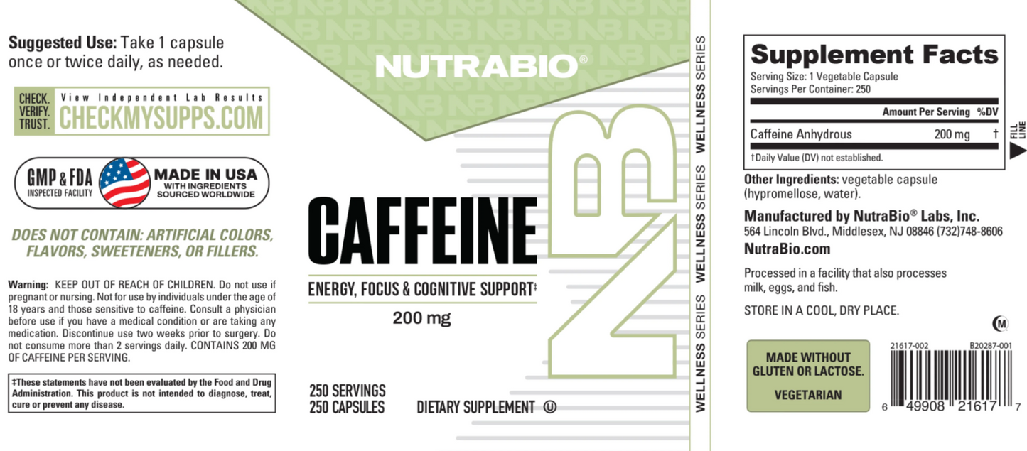 NutraBio Caffeine