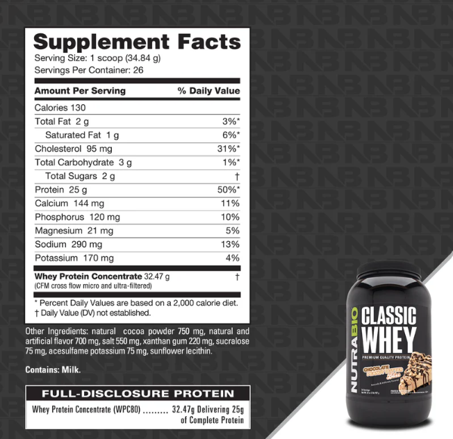 NutraBio Classic Whey
