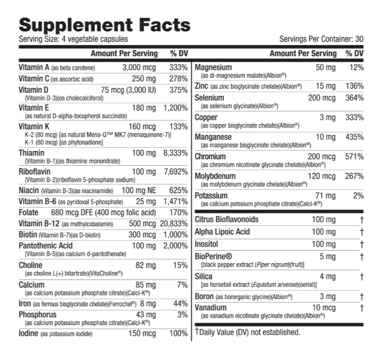 NutraBio Men's Multi Sport Vitamin