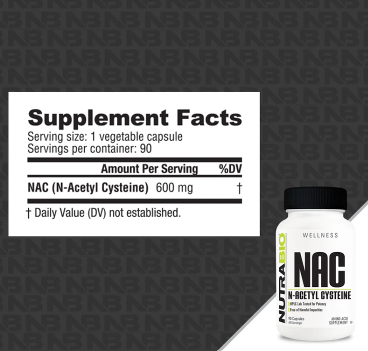 NutraBio NAC Capsules