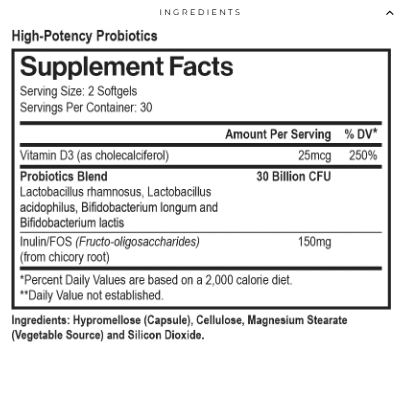 High Potency Probiotics with D3