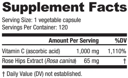 NutraBio Vitamin C 1000mg