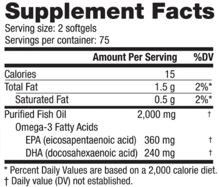 Nutrabio Omega 3 Fish Oil