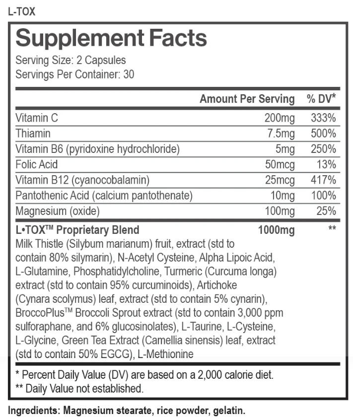 L-Tox Liver Support 60 Capsules