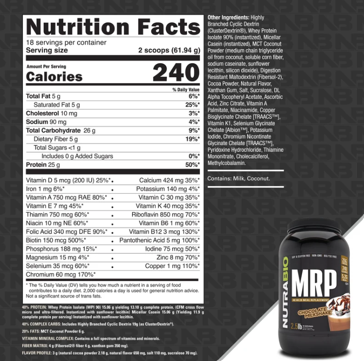 NutraBio MRP (Meal Replacement Protein)