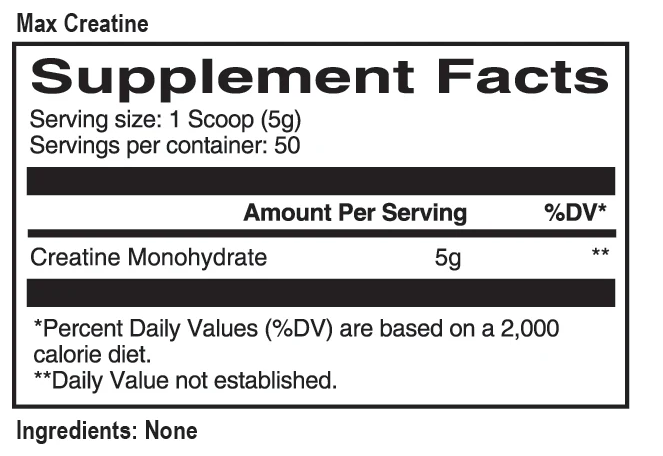 Max Muscle Max Creatine